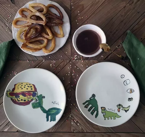 Platos dibujos dinosaurios infantiles